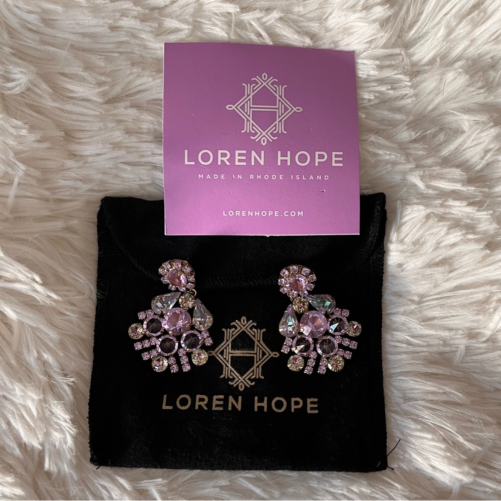 Loren Hope Willa Earrings in Violet, Limited Edition.